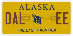DALEE  license plate in AK