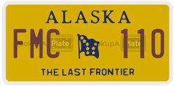 FMC110  license plate in AK