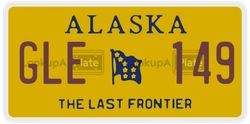 GLE149  license plate in AK