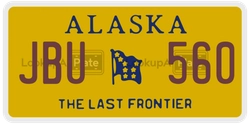 JBU560  license plate in AK
