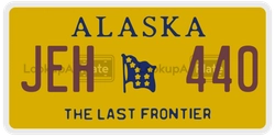 JEH440  license plate in AK