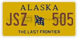 JSZ505  license plate in AK
