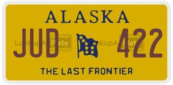 JUD422  license plate in AK