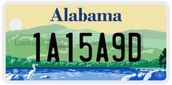 1A15A9D  license plate in AL