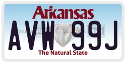 AVW99J  license plate in AR