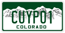 CUYP01  license plate in CO