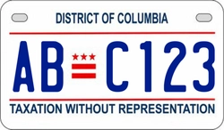 ABC123  license plate in DC