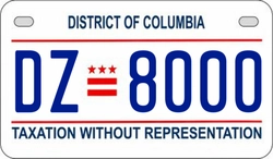 DZ8000  license plate in DC