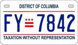 FY7842  license plate in DC