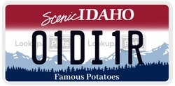 01DI1R  license plate in ID