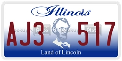 AJ3517  license plate in IL