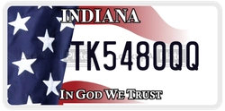 TK548OQQ  license plate in IN