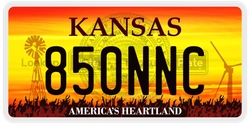 850NNC  license plate in KS