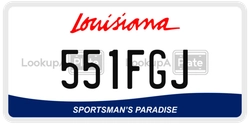 551FGJ  license plate in LA