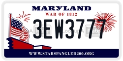 3EW3777  license plate in MD