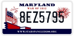 8EZ5795  license plate in MD