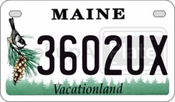 3602UX  license plate in ME