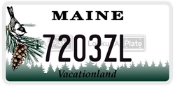 7203ZL  license plate in ME