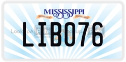 LIB076  license plate in MS