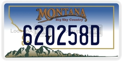 620258D  license plate in MT