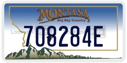 708284E  license plate in MT