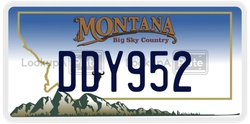 DDY952  license plate in MT