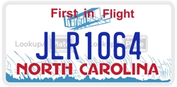 JLR1064  license plate in NC