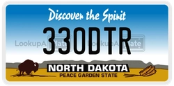 330DTR  license plate in ND