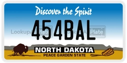 454BAL  license plate in ND