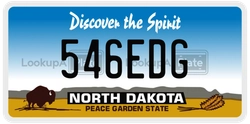 546EDG  license plate in ND