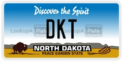 DKT  license plate in ND