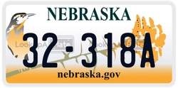 32-318A  license plate in NE