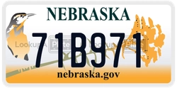 71B971  license plate in NE