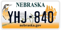 YHJ-840  license plate in NE