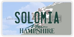 SOLOMIA  license plate in NH