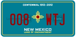 008WTJ  license plate in NM