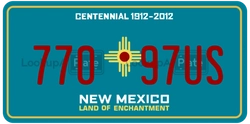 77097US  license plate in NM