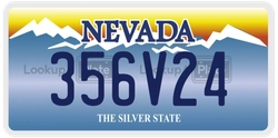 356V24  license plate in NV