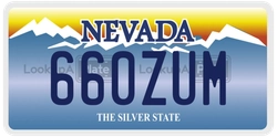 660ZUM  license plate in NV