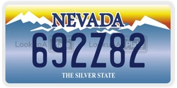 692Z82  license plate in NV
