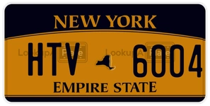 HTV6004 license plate in New York
