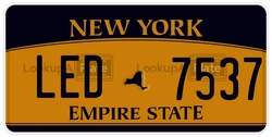 LED7537  license plate in NY