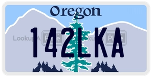 142LKA license plate in Oregon