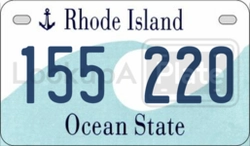 155220  license plate in RI