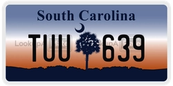 TUU639  license plate in SC
