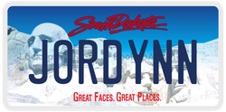 JORDYNN  license plate in SD