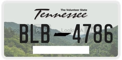 BLB4786  license plate in TN