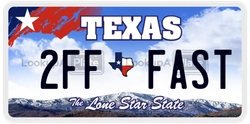 2FFFAST  license plate in TX