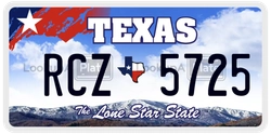 RCZ5725  license plate in TX