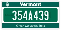 354A439  license plate in VT